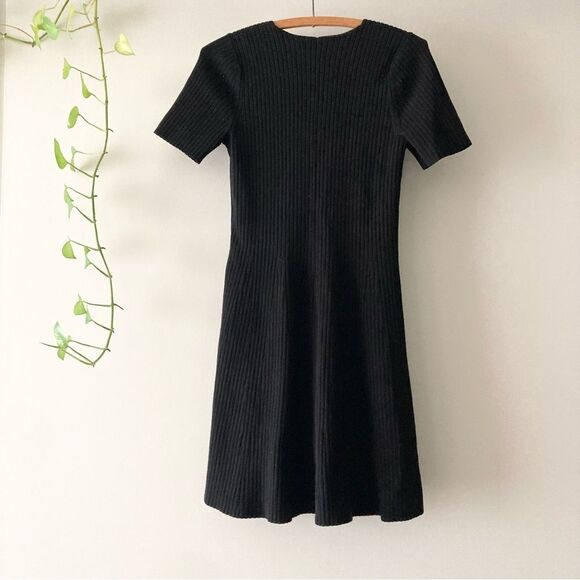 Theory Knit‎ Flare Dress Prosecco Black Sz XL - Picture 5 of 5